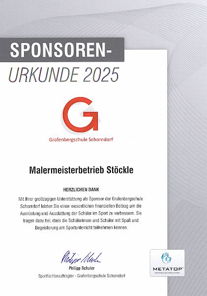 Sponsoring Grafenbergschule
